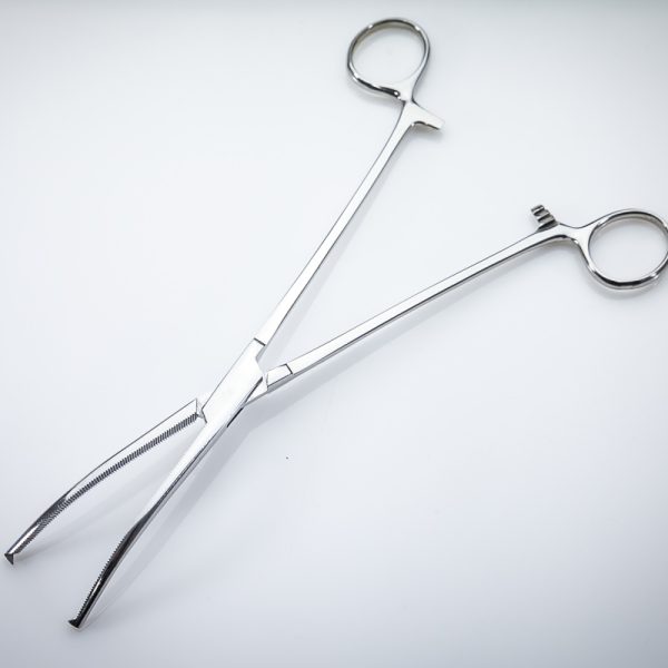 Kleszczyki Naczyniowe Kocher 2×1 zęby 24cm Zagięte (39/3)