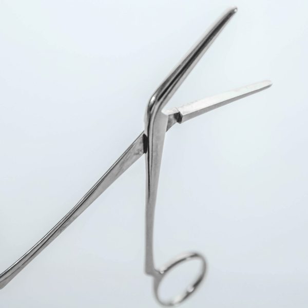 Kleszczyki zaciskowe gładkie 14 cm Zagięte (27/79) - Arestomed