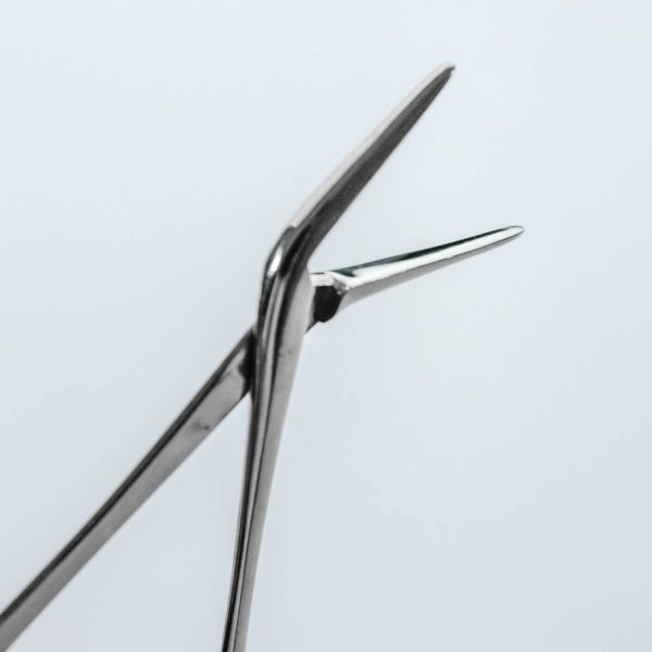Kleszczyki zaciskowe gładkie 14.5 cm Zagięte (27/80) - Arestomed