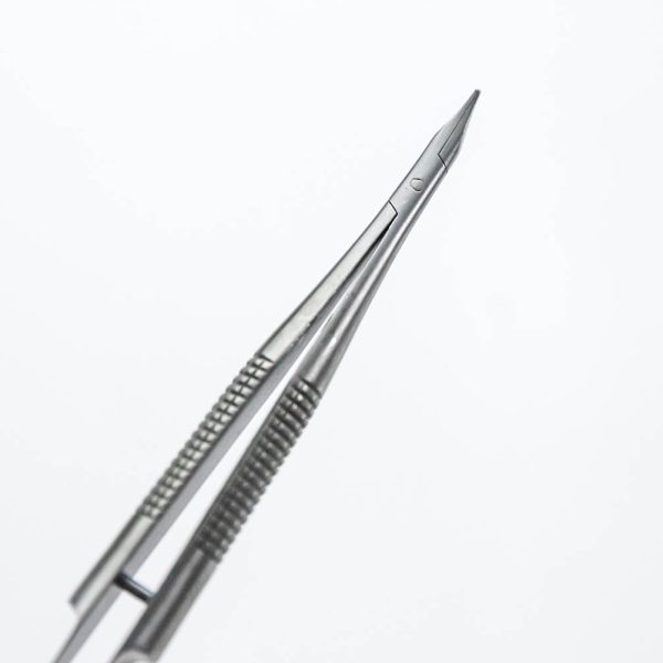 Igłotrzymacz mikro Troutman 120 mm uchwyt zgięty (12/60) - Arestomed