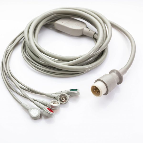 Kabel zbiorczy EKG 5 odprowadzeń zatrzask Philips/HP - Arestomed