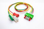 Kabel 3 odprowadzeń EKG klamra Draeger/Fukunda - Arestomed