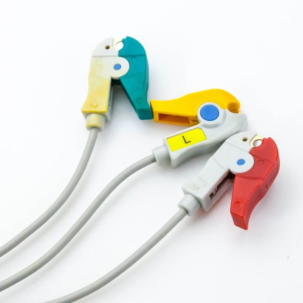 Kabel zbiorczy do 3 odprowadzeń EKG HP/Philips klamra - Arestomed