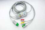 Kabel EKG z przewodami 3 odprowadzenia GE Marquette klamra - Arestomed