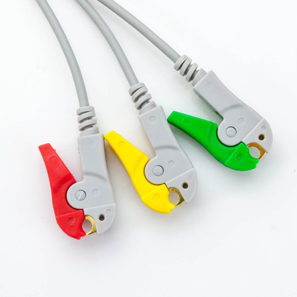 Kabel EKG z przewodami 3 odprowadzenia GE Marquette klamra - Arestomed