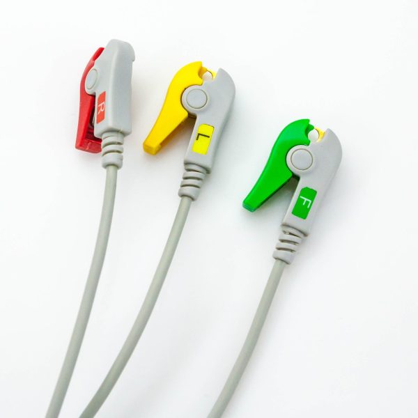 Kabel EKG z przewodami 3 odprowadzenia GE Multilink klamra - Arestomed