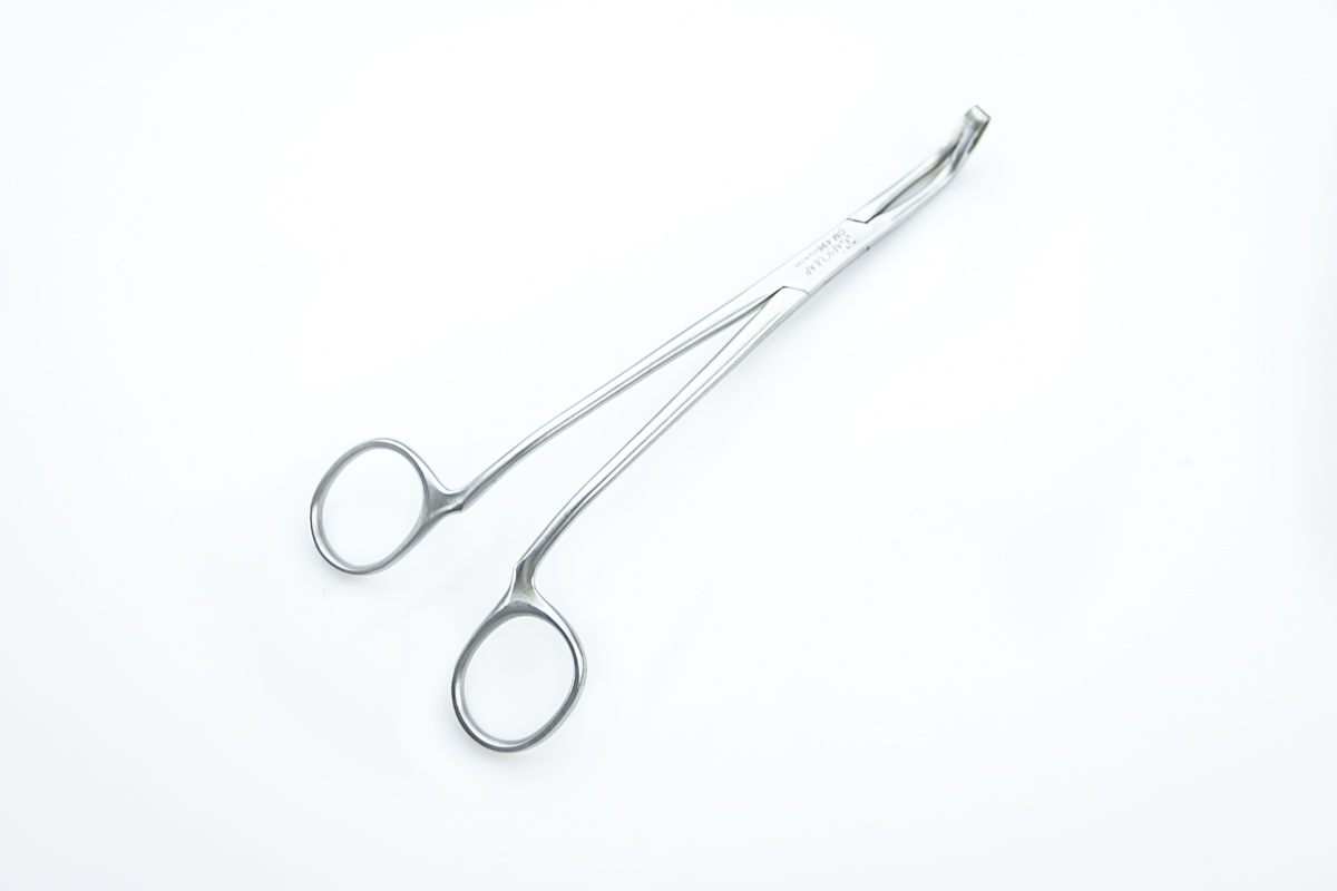 230208-10 Kleszcze laryngologiczne do migdałków Aesculap 19cm (58/3)