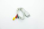 Kabel dołączeniowy 3 odprowadzenia EKG Klamra Drager 1M