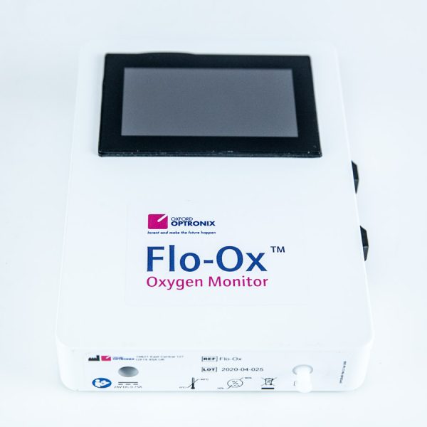 Monitor przepływu tlenu Oxford Optronix Flo-Ox z uchwytem