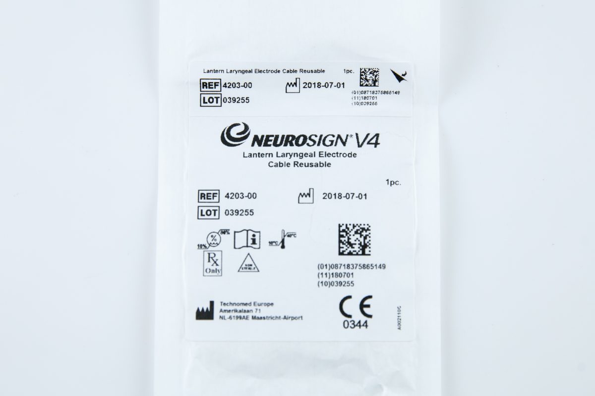 Neurosign V4 Lantern Laryngeal Electrode Cable Przewód Elektrody Krtaniowej Nowy 2