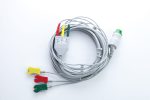 Kabel EKG 3-odprowadzeniowy Wtyk 12 pin Klamry