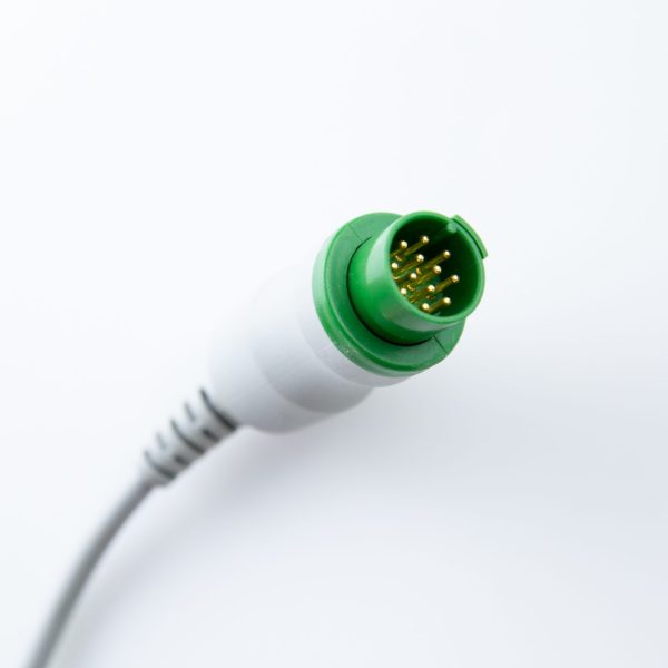 Kabel EKG 3-odprowadzeniowy Wtyk 12 pin Klamry
