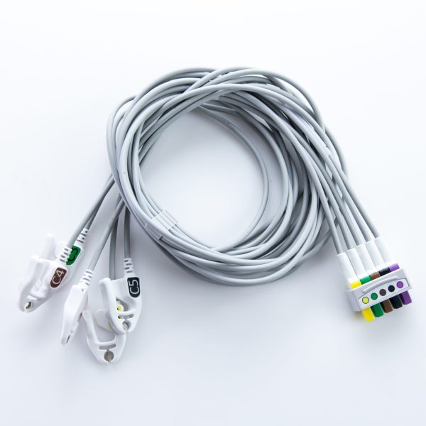 Kabel EKG GE 2106393-002 Przewód 5-odprowadzeniowy Klamra