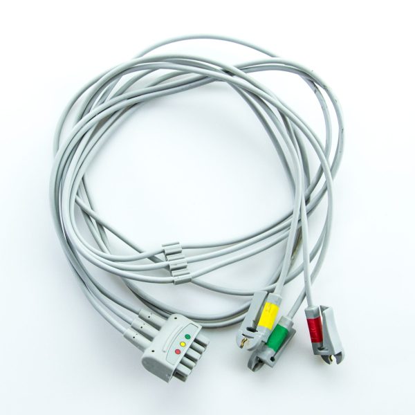 Kabel EKG Przewód 3-odprowadzenia Klamra