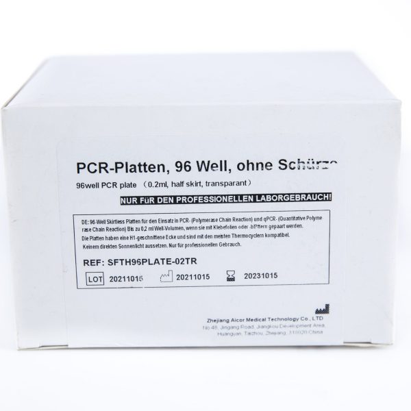 Płytki Laboratoryjne do PCR 96 Well 0.2ml Przeźroczyste Nowe Opakowanie (10 szt)