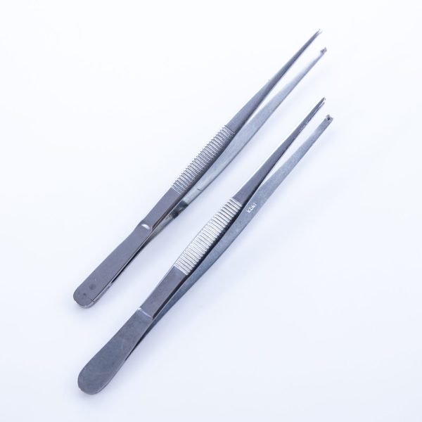 Zestaw Inox Pęsety chirurgiczne 2×1 zęby 14,5 cm (68/30)