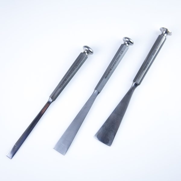 Zestaw Dłuta kostne Downs 10mm, 20mm, 30mm Osteotomy 20cm (98/16)