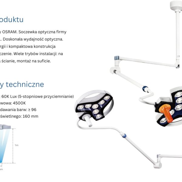 CLED 328 Lampa Zabiegowa Diagnostyczna Ścienna