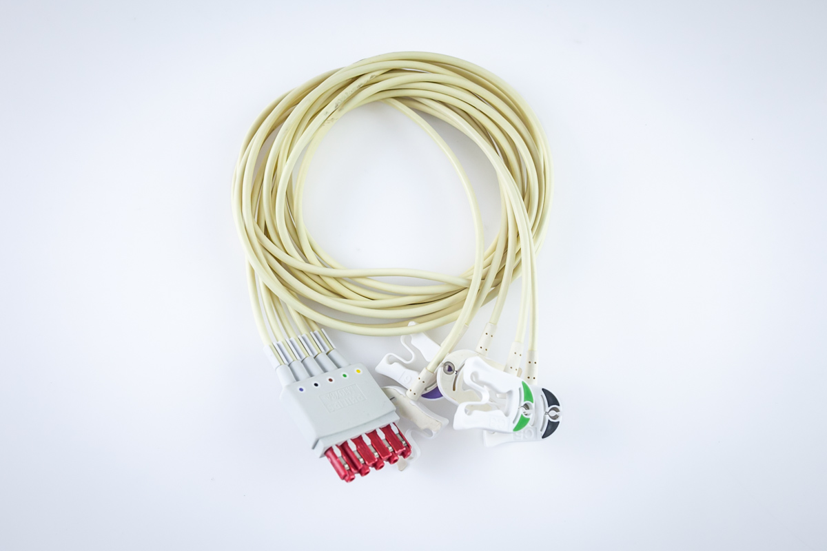 4399ec314b1fe126001a6e0106f79f44.jpg Philips M1978A Kabel EKG Dołączeniowy 5-odprowadzeniowy Klamra - obrazek 1